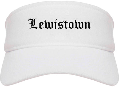 Lewistown Pennsylvania PA Old English Mens Visor Cap Hat White