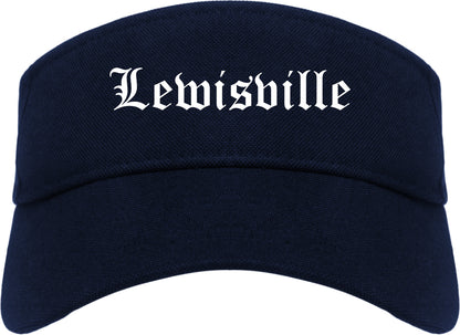 Lewisville North Carolina NC Old English Mens Visor Cap Hat Navy Blue
