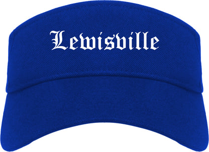 Lewisville North Carolina NC Old English Mens Visor Cap Hat Royal Blue