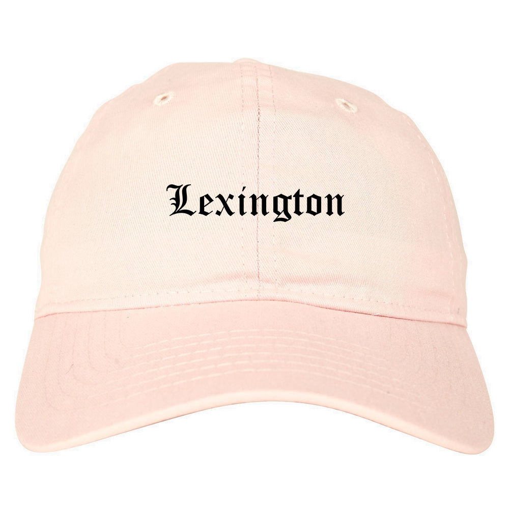 Lexington Kentucky KY Old English Mens Dad Hat Baseball Cap Pink