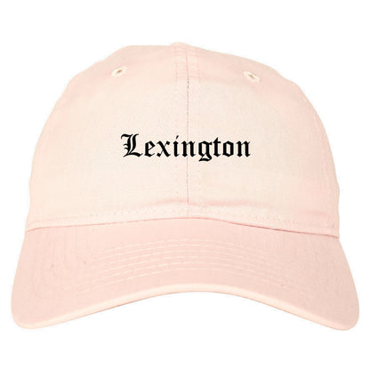 Lexington Kentucky KY Old English Mens Dad Hat Baseball Cap Pink
