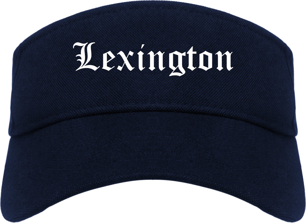 Lexington Kentucky KY Old English Mens Visor Cap Hat Navy Blue