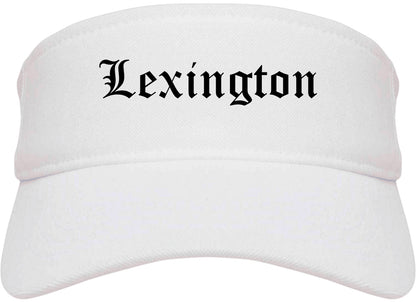 Lexington Kentucky KY Old English Mens Visor Cap Hat White