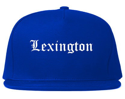 Lexington Missouri MO Old English Mens Snapback Hat Royal Blue