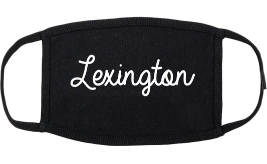 Lexington Missouri MO Script Cotton Face Mask Black