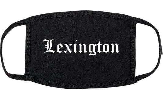 Lexington Nebraska NE Old English Cotton Face Mask Black