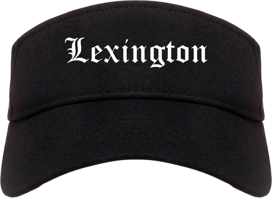 Lexington North Carolina NC Old English Mens Visor Cap Hat Black