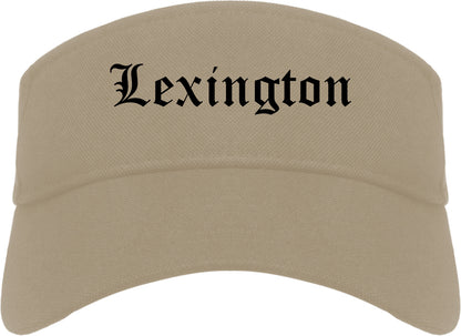 Lexington South Carolina SC Old English Mens Visor Cap Hat Khaki