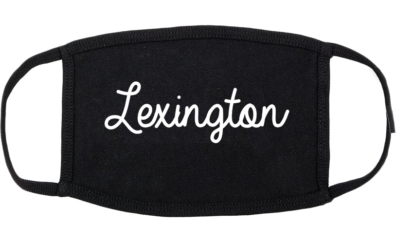 Lexington Tennessee TN Script Cotton Face Mask Black