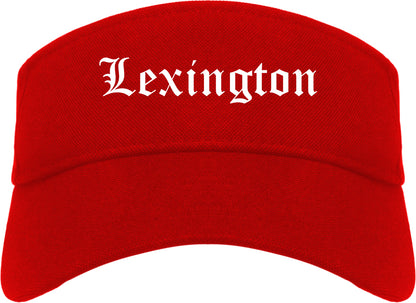 Lexington Tennessee TN Old English Mens Visor Cap Hat Red
