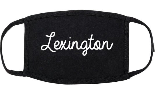 Lexington Virginia VA Script Cotton Face Mask Black
