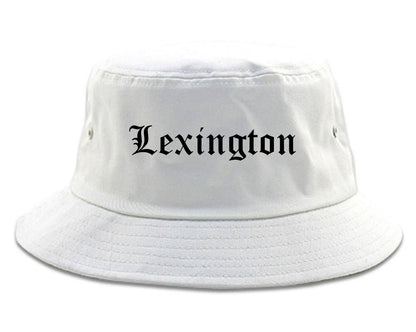 Lexington Virginia VA Old English Mens Bucket Hat White