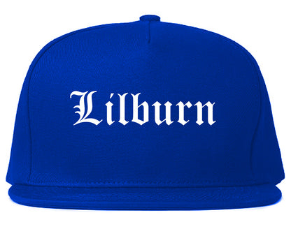 Lilburn Georgia GA Old English Mens Snapback Hat Royal Blue
