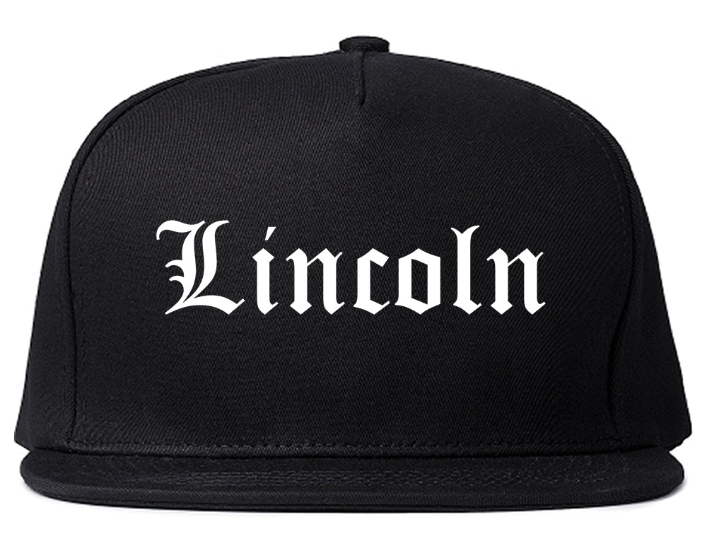 Lincoln California CA Old English Mens Snapback Hat Black