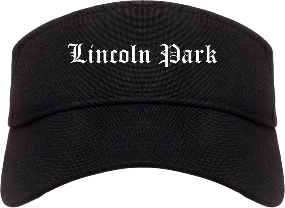 Lincoln Park New Jersey NJ Old English Mens Visor Cap Hat Black