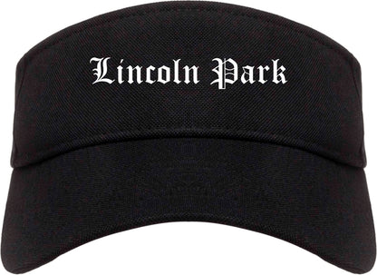 Lincoln Park New Jersey NJ Old English Mens Visor Cap Hat Black