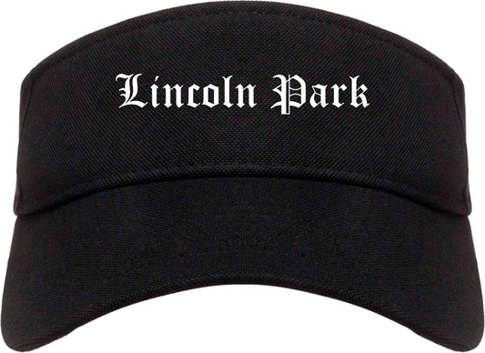 Lincoln Park New Jersey NJ Old English Mens Visor Cap Hat Black