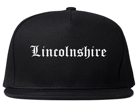 Lincolnshire Illinois IL Old English Mens Snapback Hat Black