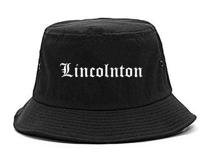 Lincolnton North Carolina NC Old English Mens Bucket Hat Black