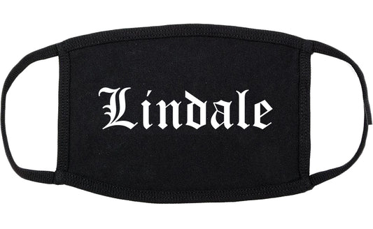 Lindale Texas TX Old English Cotton Face Mask Black