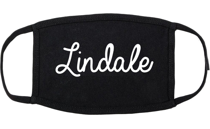 Lindale Texas TX Script Cotton Face Mask Black