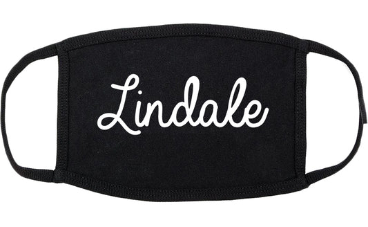 Lindale Texas TX Script Cotton Face Mask Black