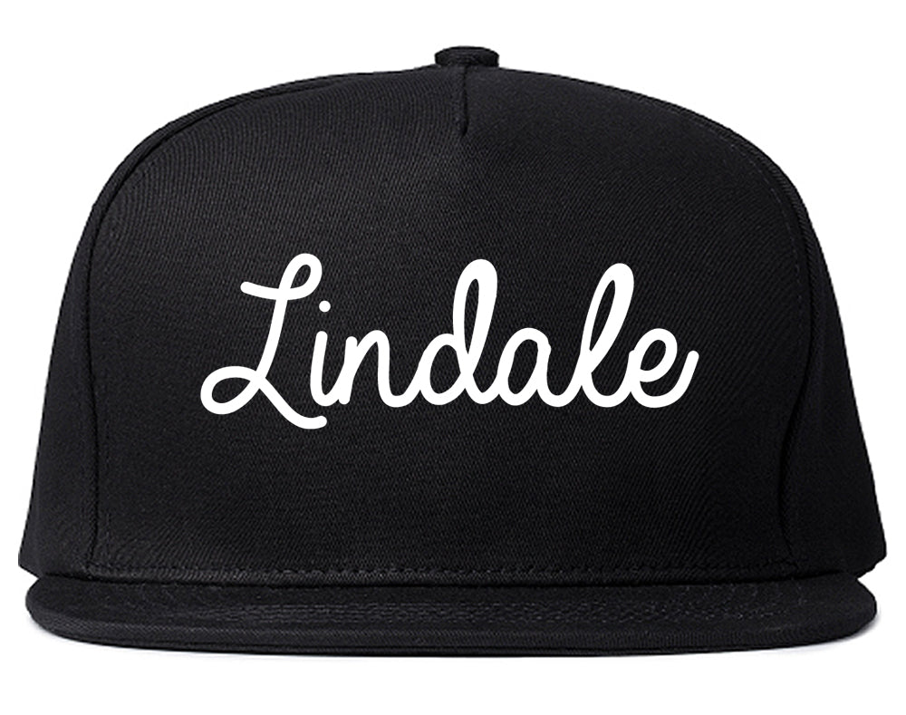 Lindale Texas TX Script Mens Snapback Hat Black