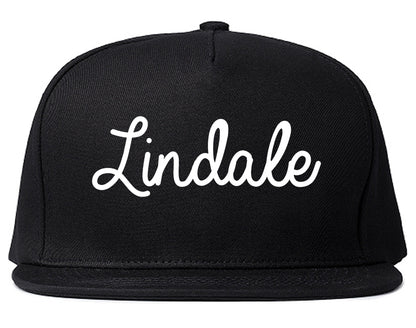 Lindale Texas TX Script Mens Snapback Hat Black