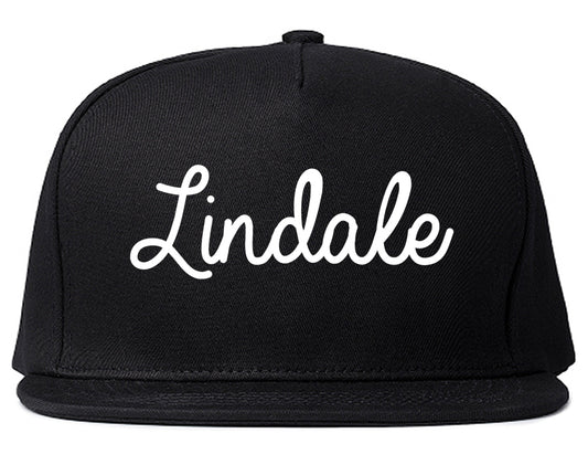 Lindale Texas TX Script Mens Snapback Hat Black