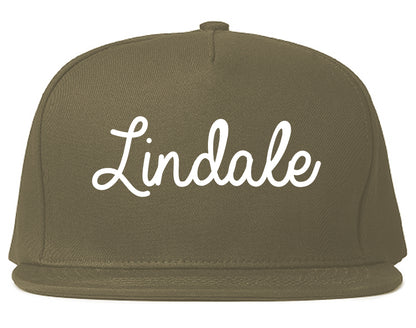 Lindale Texas TX Script Mens Snapback Hat Grey