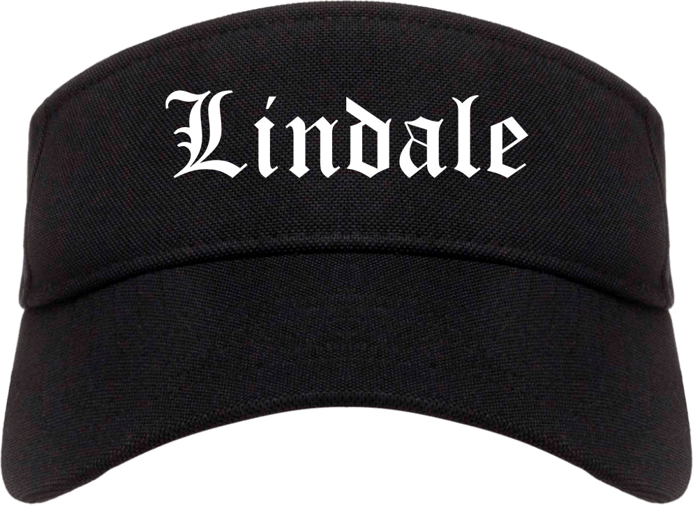 Lindale Texas TX Old English Mens Visor Cap Hat Black
