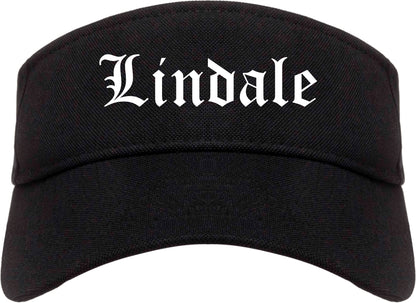Lindale Texas TX Old English Mens Visor Cap Hat Black