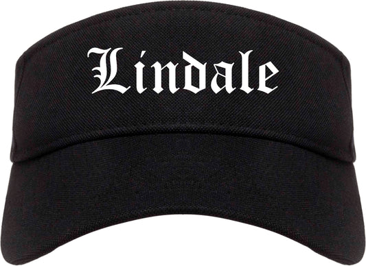 Lindale Texas TX Old English Mens Visor Cap Hat Black