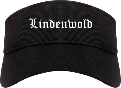 Lindenwold New Jersey NJ Old English Mens Visor Cap Hat Black