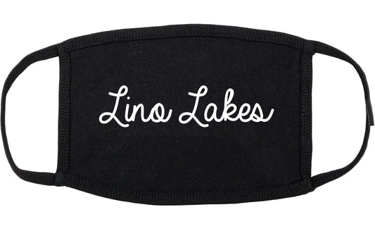 Lino Lakes Minnesota MN Script Cotton Face Mask Black