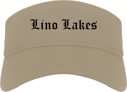 Lino Lakes Minnesota MN Old English Mens Visor Cap Hat Khaki