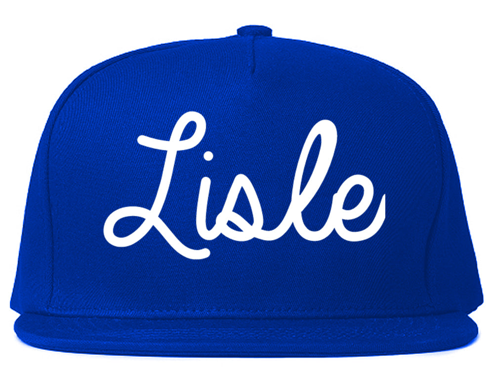 Lisle Illinois IL Script Mens Snapback Hat Royal Blue