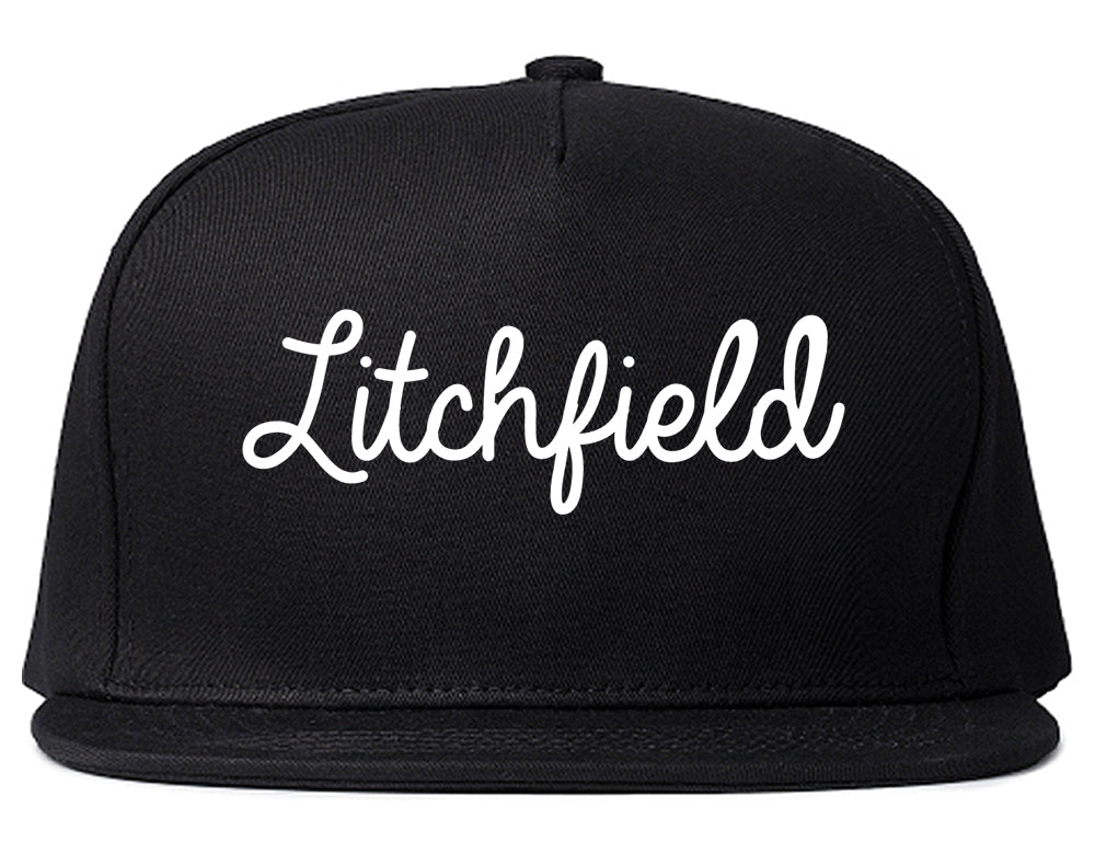 Litchfield Illinois IL Script Mens Snapback Hat Black
