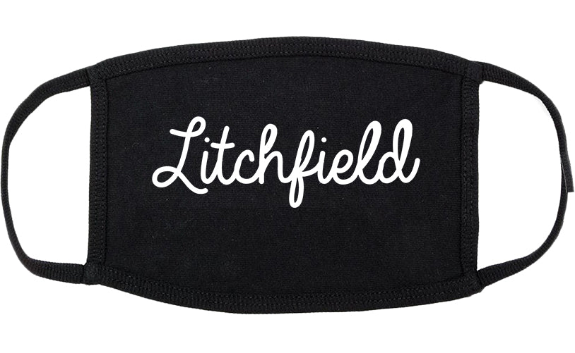 Litchfield Minnesota MN Script Cotton Face Mask Black