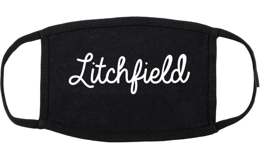 Litchfield Minnesota MN Script Cotton Face Mask Black