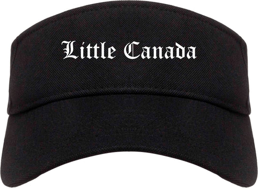 Little Canada Minnesota MN Old English Mens Visor Cap Hat Black