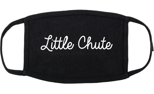Little Chute Wisconsin WI Script Cotton Face Mask Black