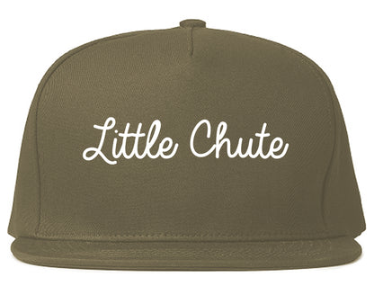 Little Chute Wisconsin WI Script Mens Snapback Hat Grey
