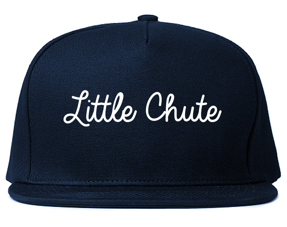 Little Chute Wisconsin WI Script Mens Snapback Hat Navy Blue