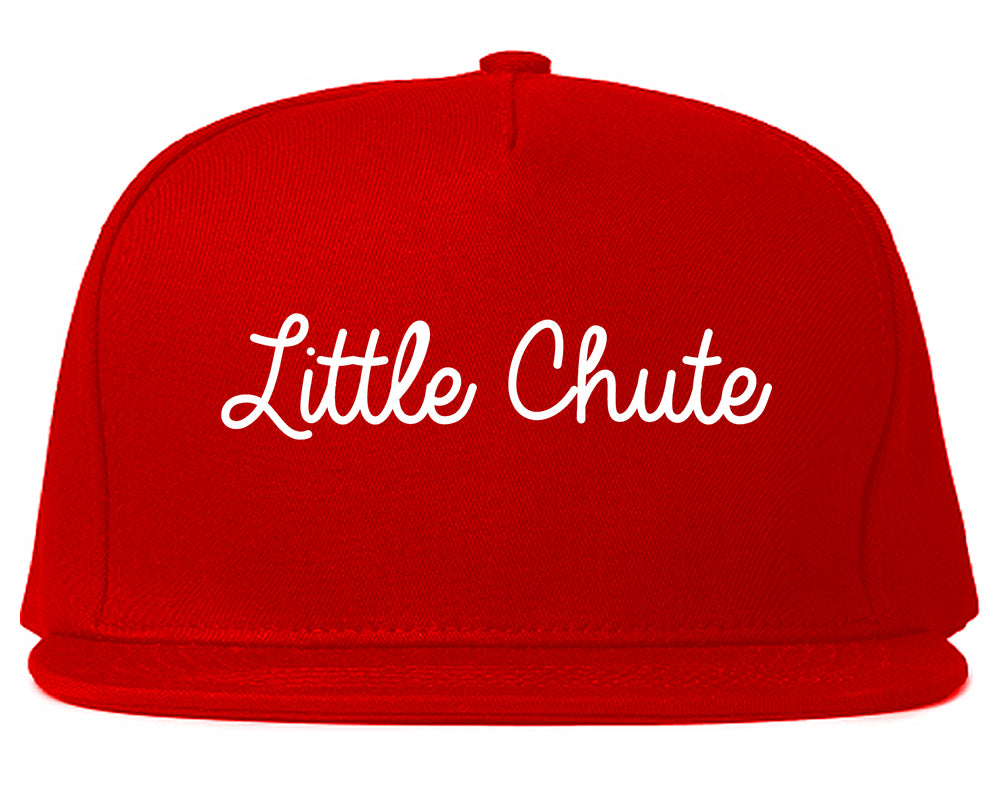 Little Chute Wisconsin WI Script Mens Snapback Hat Red
