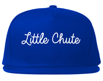 Little Chute Wisconsin WI Script Mens Snapback Hat Royal Blue