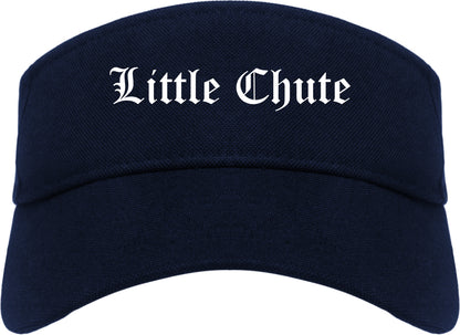 Little Chute Wisconsin WI Old English Mens Visor Cap Hat Navy Blue