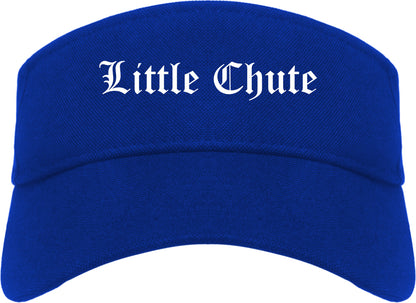 Little Chute Wisconsin WI Old English Mens Visor Cap Hat Royal Blue