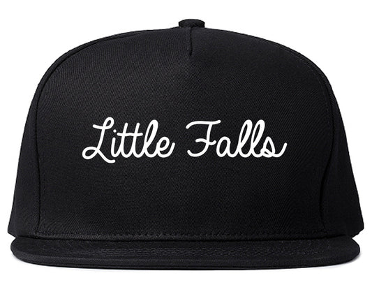 Little Falls Minnesota MN Script Mens Snapback Hat Black