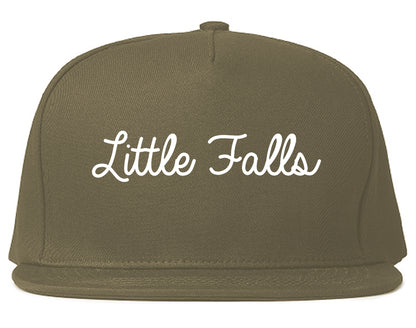 Little Falls Minnesota MN Script Mens Snapback Hat Grey
